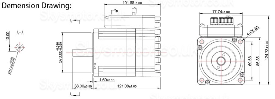 JMC NEMA 34 Closed Loop Integrated Stepper Motor IHSS86-60-45 1.8 Deg 4.5Nm 6A 60V 2 Phase